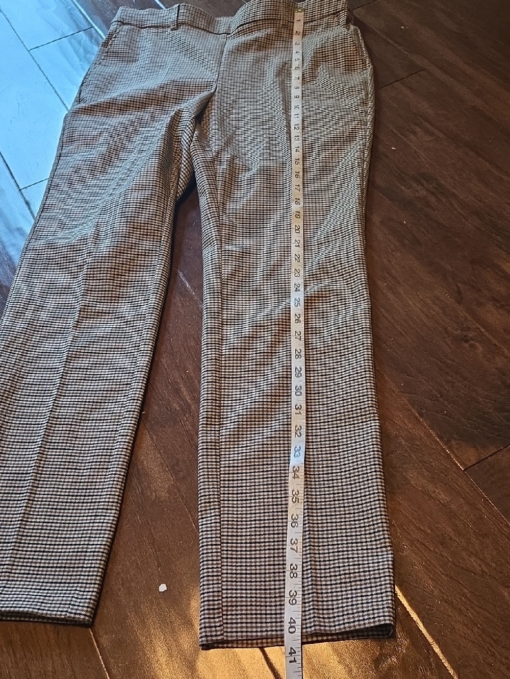 Rafaella Check Pull On Stretch Ankle Pants Size 12 - Picture 4 of 8